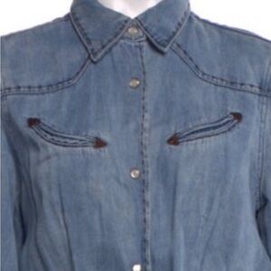 Stetson Denim Blue Button-Up Dress M